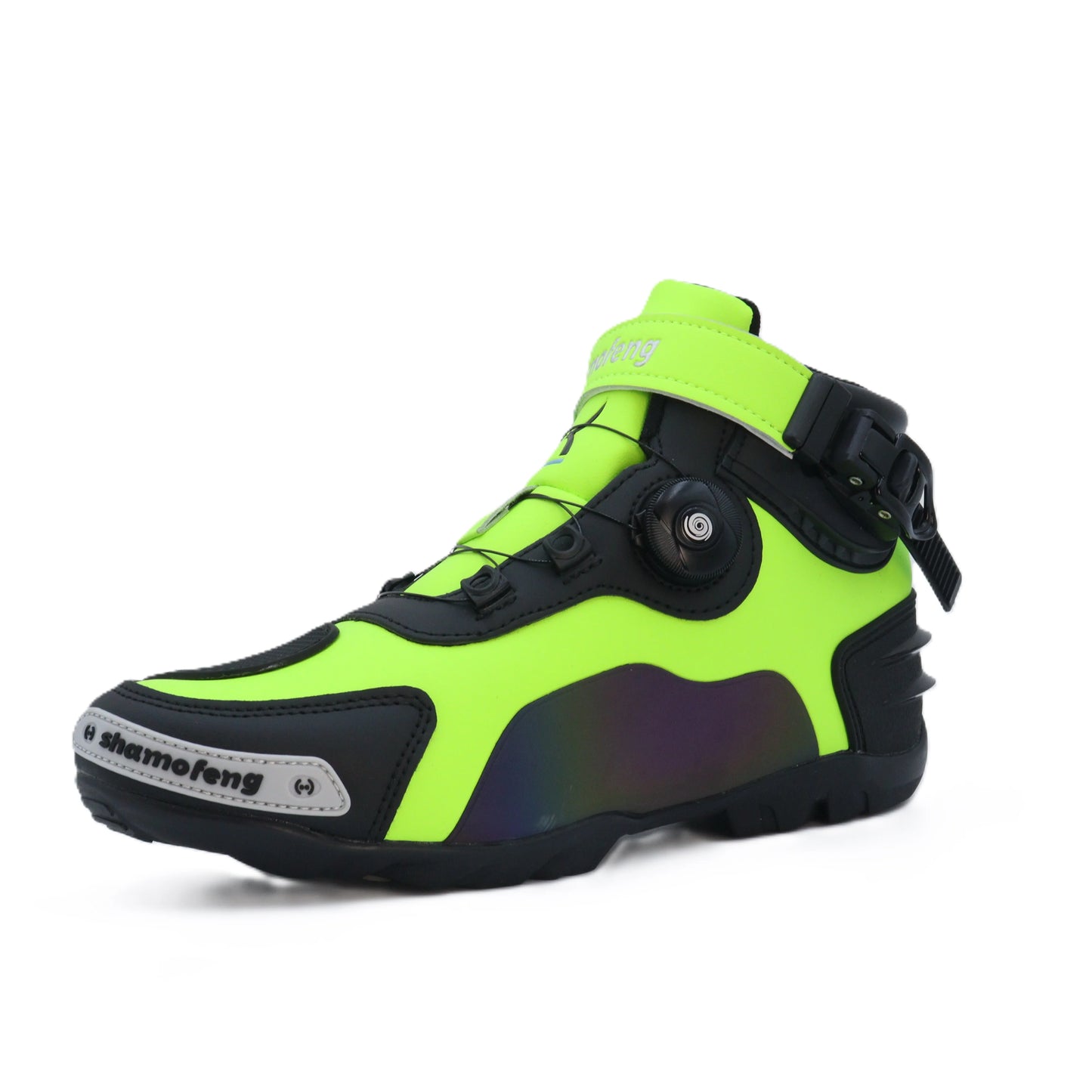 Green Motorcycle Boots Men Protective Boots Leather Breathable Shock-absorbing Waterproof Motorcycle Cross-country Shoes Protect