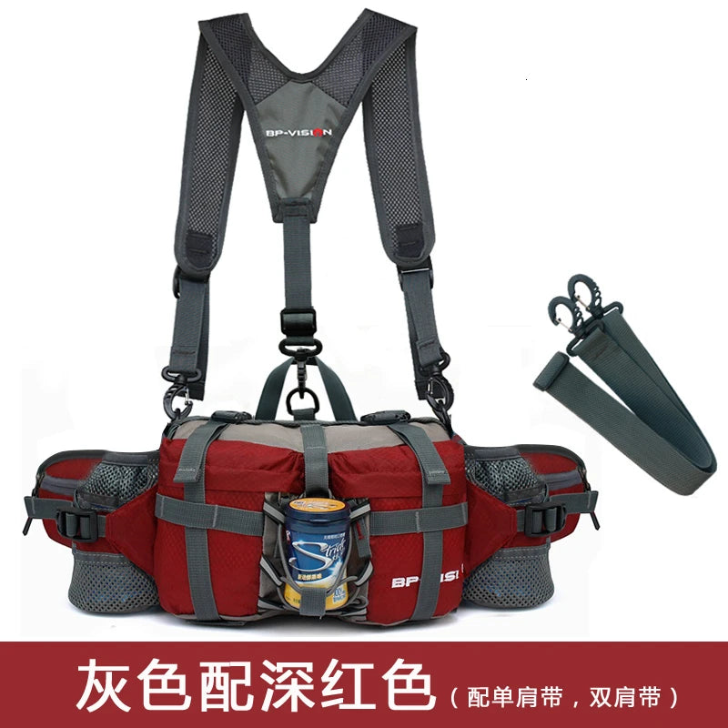 5L Outdoor Sports Waist Bag Men Women Camping Hiking Travel Shoulder Bag Fishing Riding Kettle Backpack Waterproof Rucksack