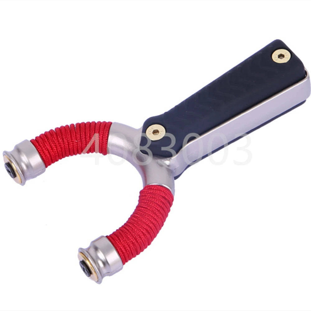 High-quality alloy steel Hunting Slingshot Powerful Catapult with Rubber Band Outdoor Shooting Slingshot professional Catapult