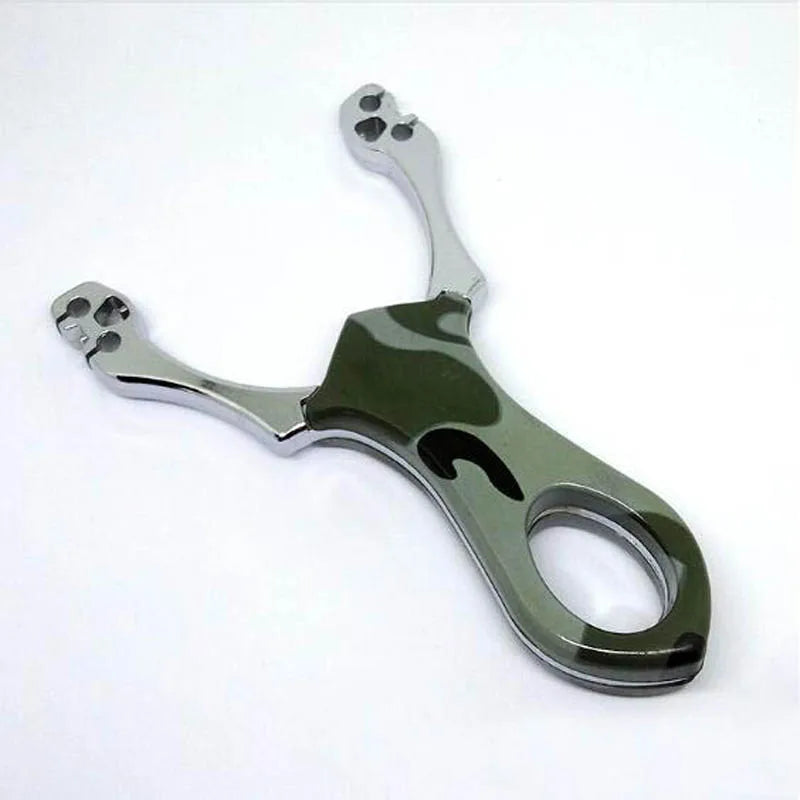 Popular Powerful Sling Shot Aluminium Alloy Slingshot Camouflage Bow Catapult Outdoor Hunting Slingshot Hunt Tool Accessories