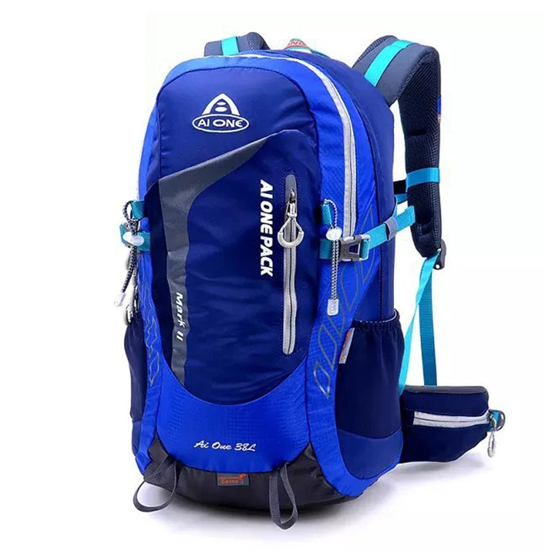 38L Climbing Bag Hiking Camping Backpack with Raincover Tourist Rucksack Athletes Flatpack Tramping Pack Mountain Backpack