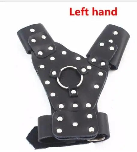 New Fishing Bracers Archery Bow Protective Gloves Leather Durable Hand Slingshot Catapult Left/Right Hand Outdoor Shooting Sport