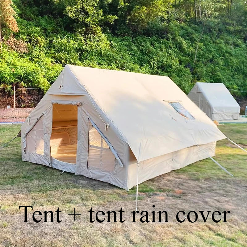 Inflatable Camping Tent for Family, PVC Skylight Air Tube, Camp Base Tents, 12 Square Meters, Large Space, 5-8 Person