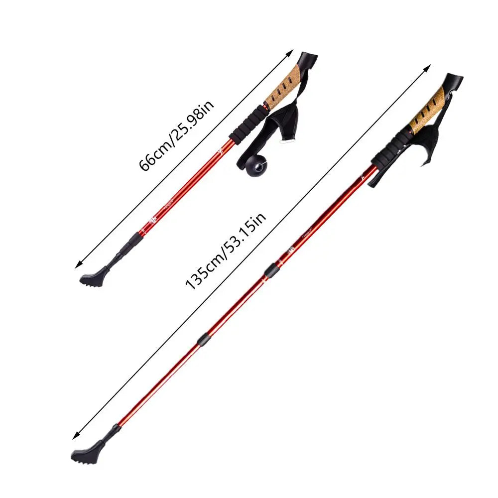 Hiking Sticks Walking Poles Ergonomic Comfort Handle Multifunction Tool Walking Sticks For Running Climbing Mountaineering Ski