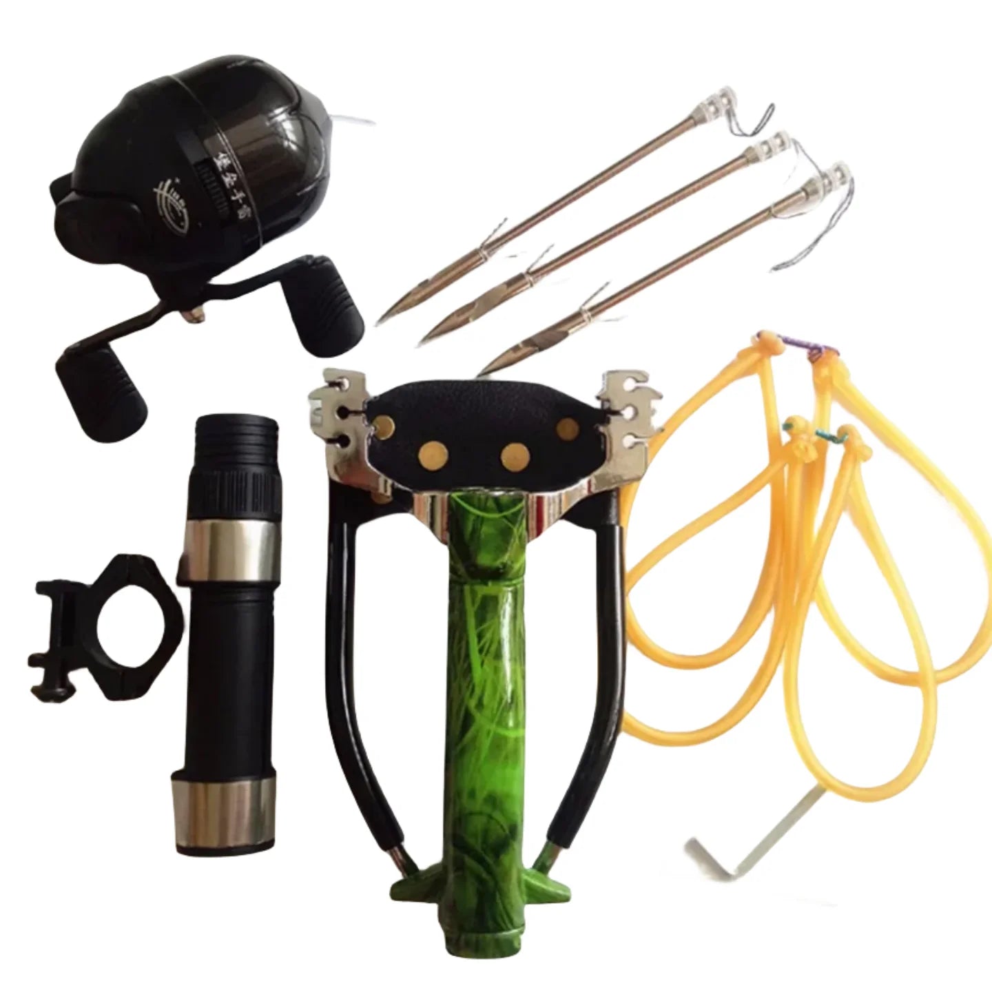 Aluminium Alloy Fishing Sling shot Slingshot Hunting Powerful Catapult Camouflage Stainless Steel Hunter