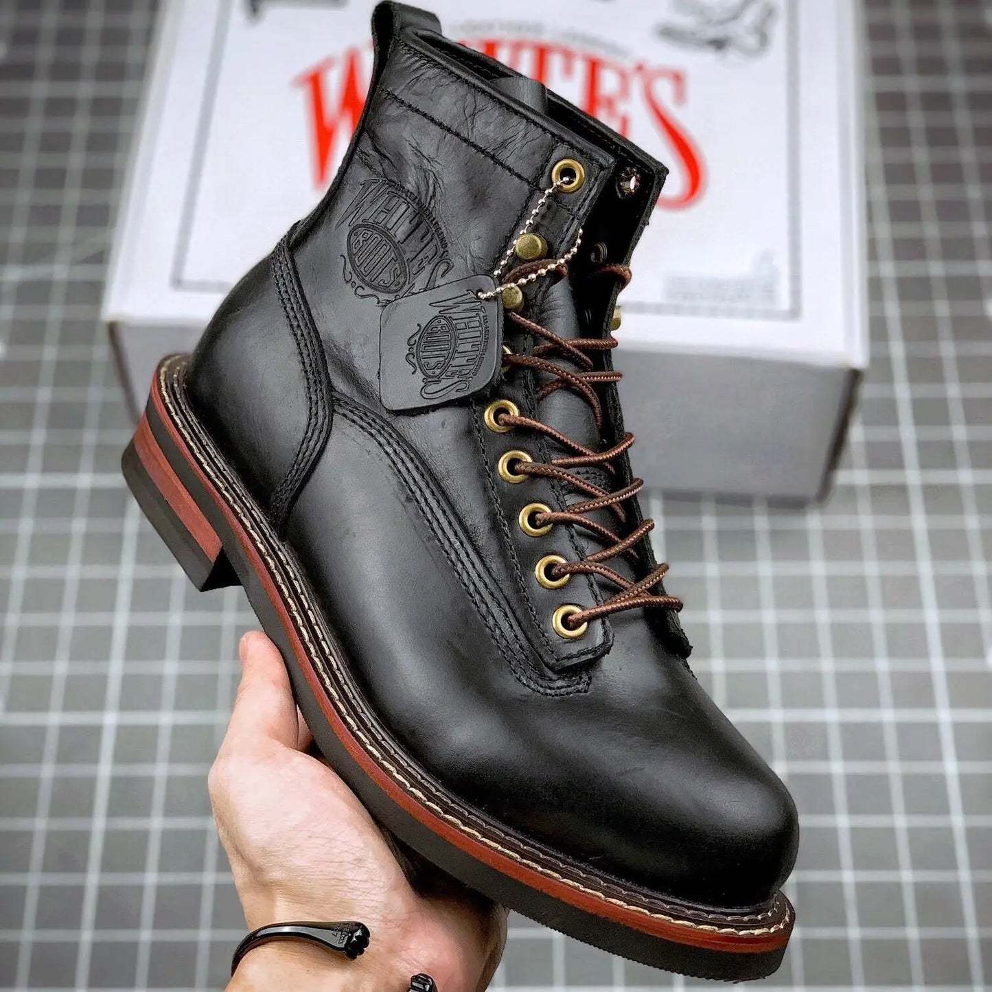 New Arrival! Vintage Motorcycle Boots Casual Men Ankle Boots Cowhide Leather Shoes Wedge Tooling Desert Boots Motorcycle Shoes