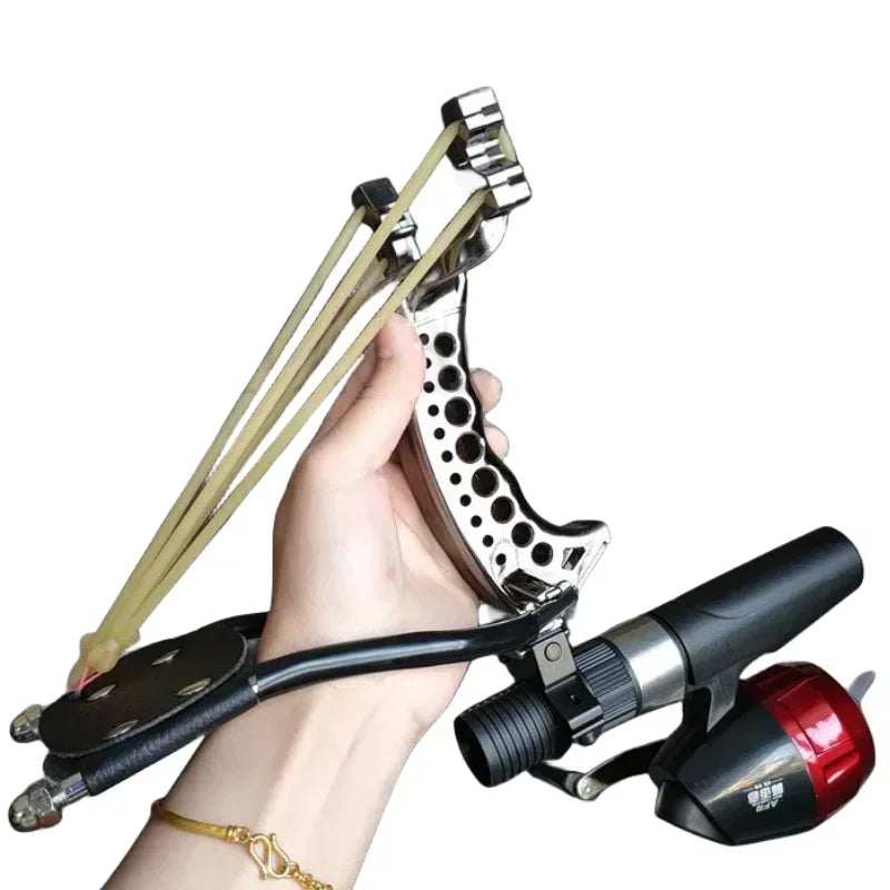 Strong Slingshot Hunting Fishing Set Professional Catapult with Arrows Fishing Rubber Band Outdoor Shooting Fishing Accessories