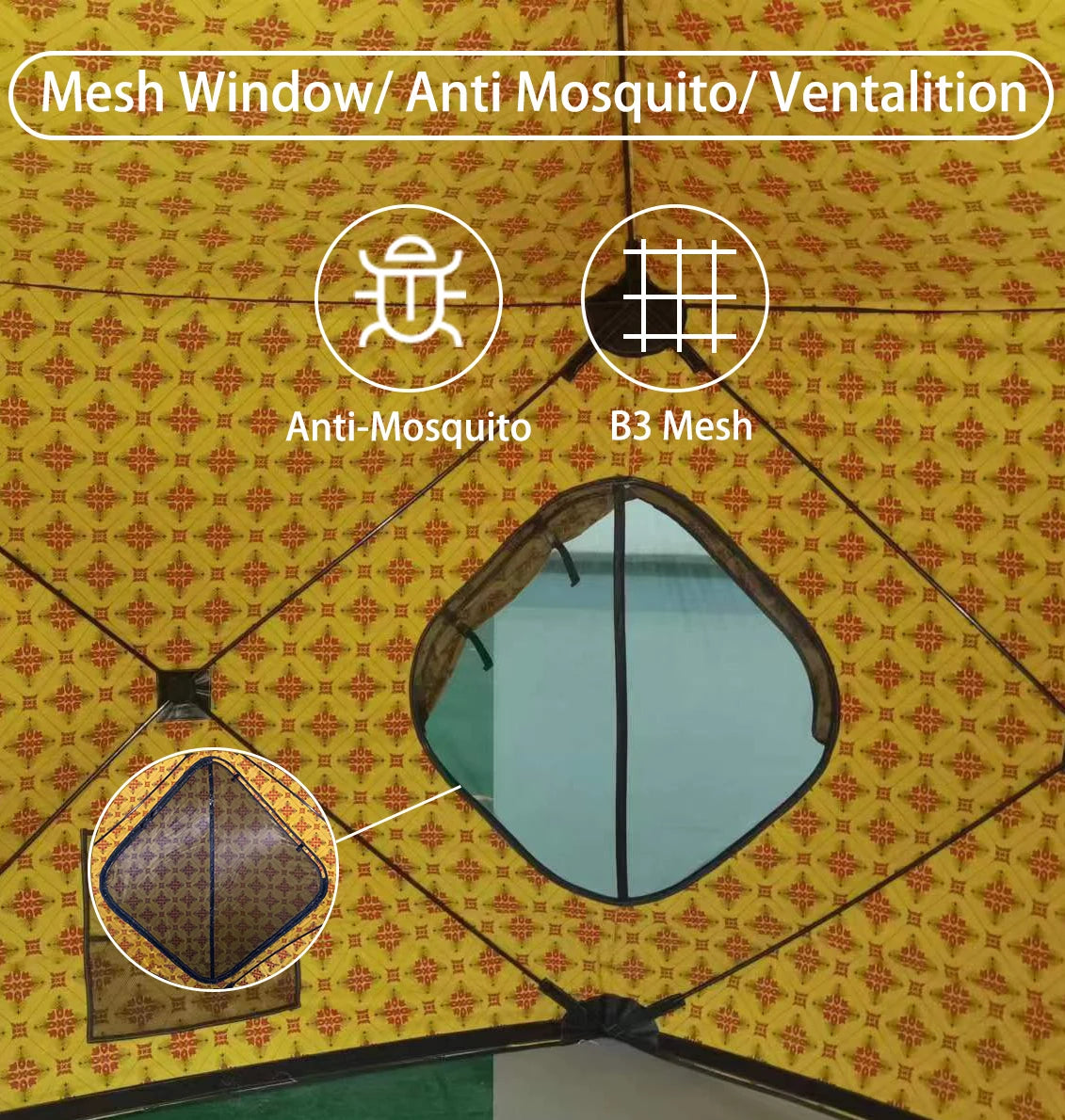 Customized 5-6 Person 4 Season Double Layers Arabian desert middle-east hexagon tent