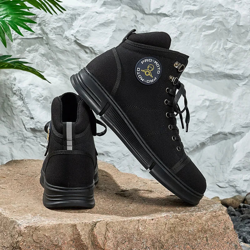 Motorcycle Shoes Men Water Proof Riding Boots Casual Flat Shoes Anti-collision Protection for Outdoor Cycling Sports Sneakers