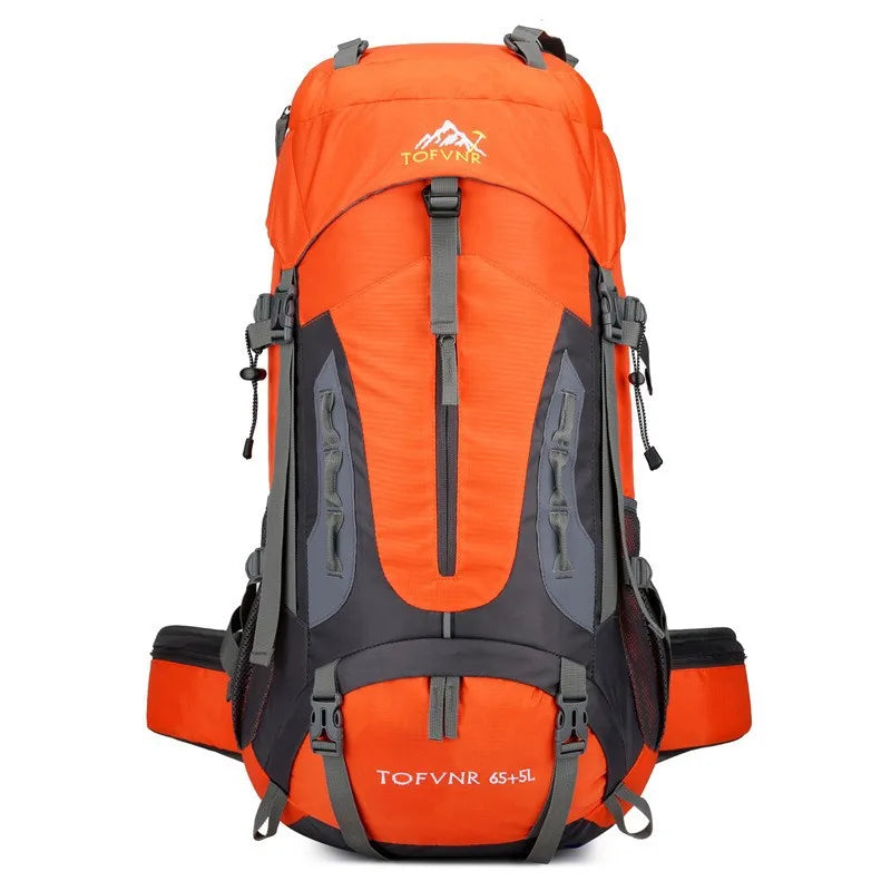 2025 cross-border outdoor hiking bag shoulder hiking sports bag waterproof bag backpack large capacity polyester backpack a001