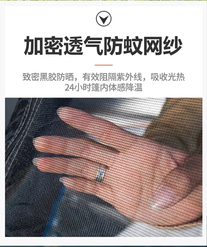 Fully Automatic Double Dec ker Hexagonal Tent for 3-4 People Camp ing Rain Proof Camping, Quick Opening Beach