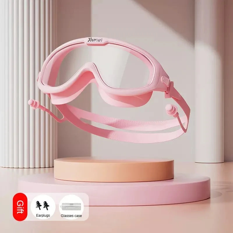 HD Anti-fog Swimming Goggles with Earplugs Adult Men Women Leak Proof Adjustable high-quality Silicone Swim Protection Eyewear