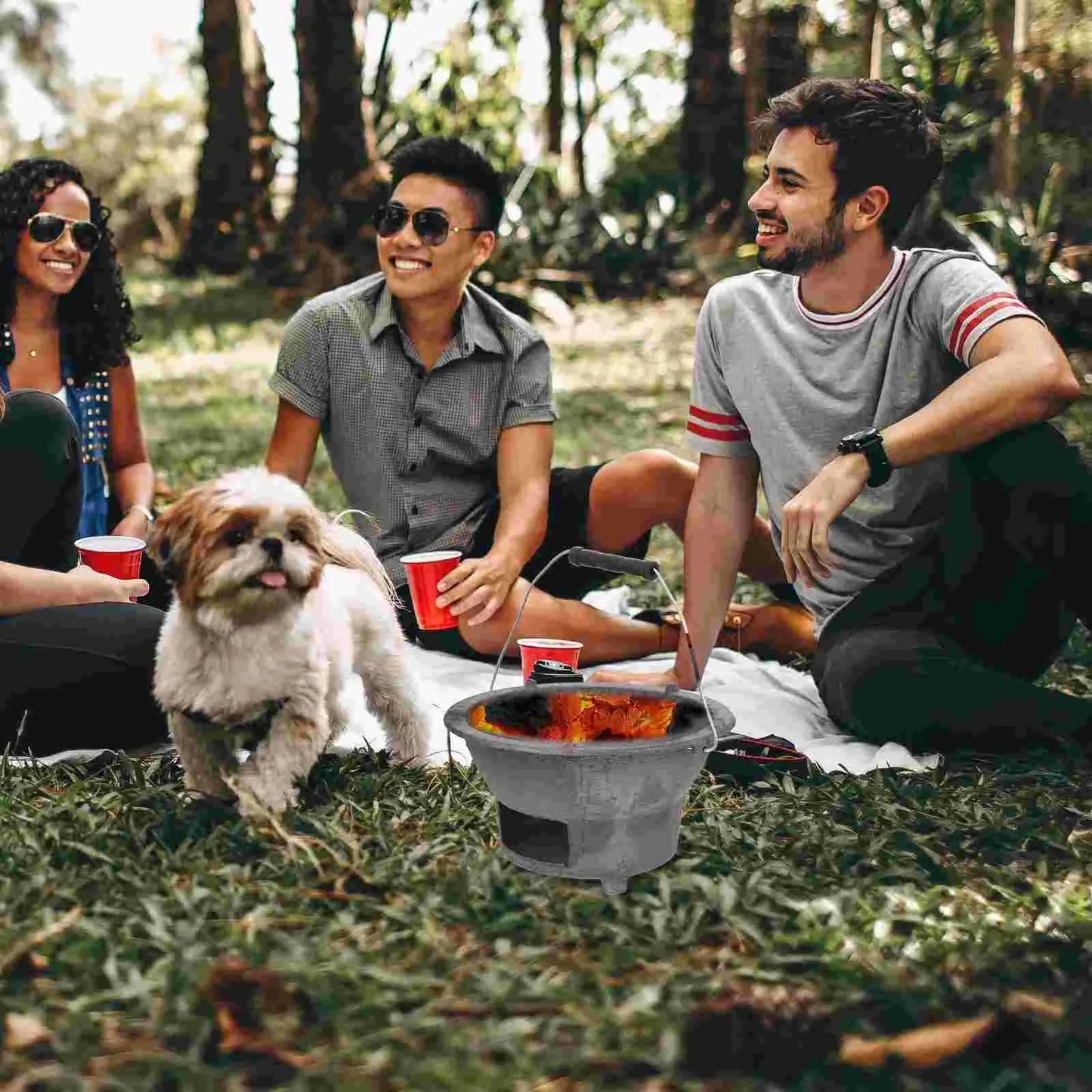 Grill Stove Barbecue Japanese Hibachi Iron Fire Small Charcoal Cast Bbq Portable Camping Indoor Style Tabletop Korean Outdoor