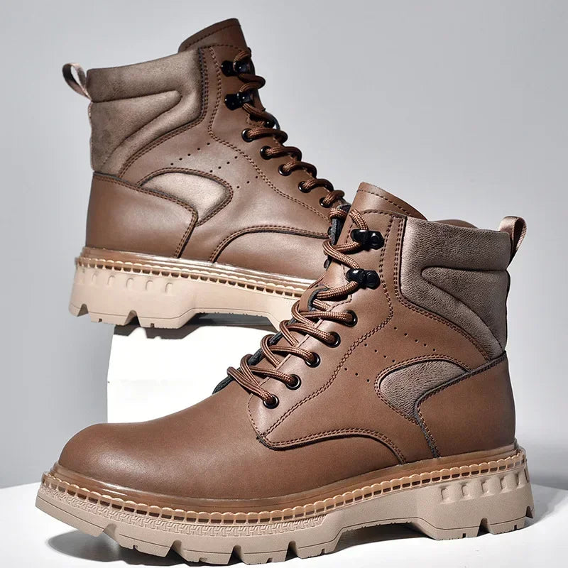 Motorcycle Boots Fashionable Motorcycle Boots Winter Cotton Boots Thick Soled Shock-absorbing Non Slip Casual Shoes