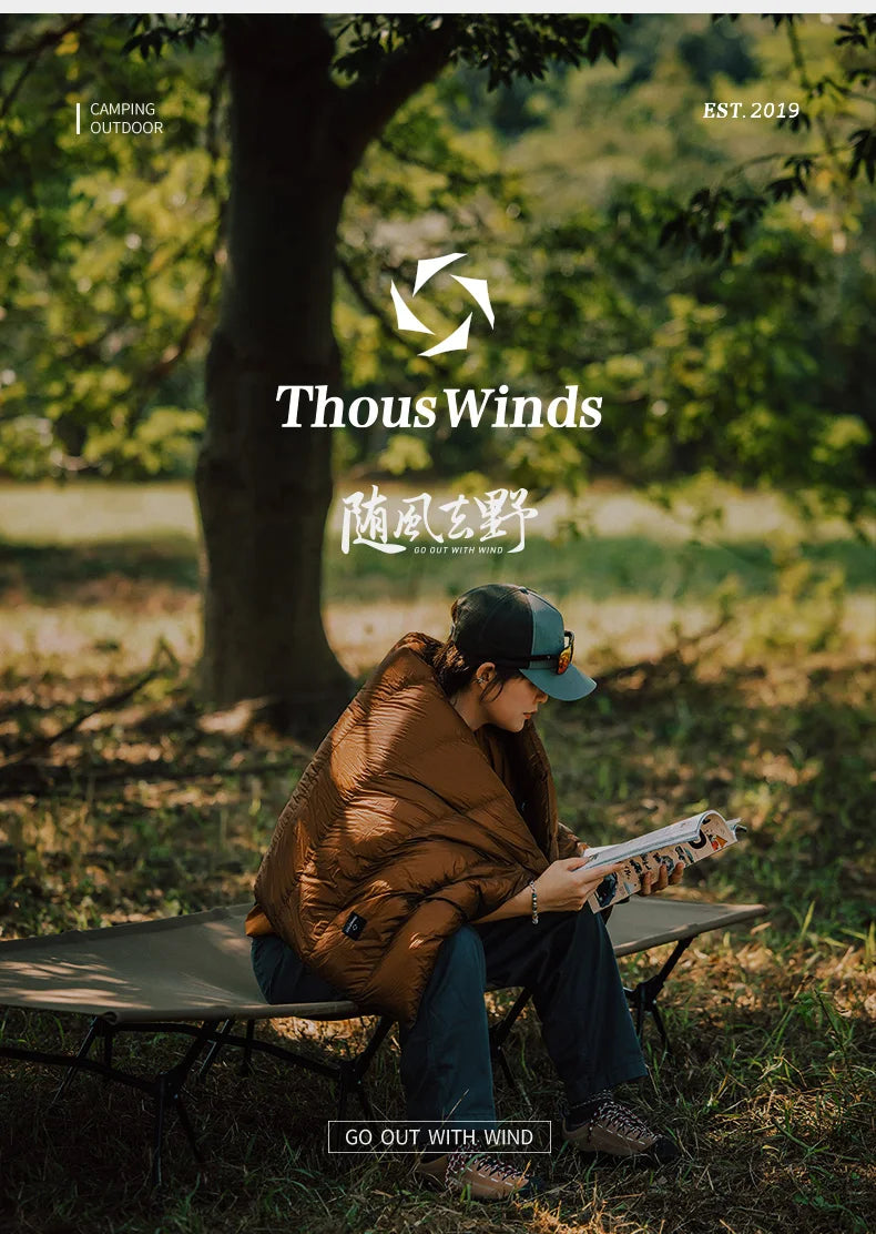 Thous Winds Camping Cot Down Winter Waterproof Sleeping Bag Down Camping Cot Down Backing Fit with Helinox Cot Camping Supplies