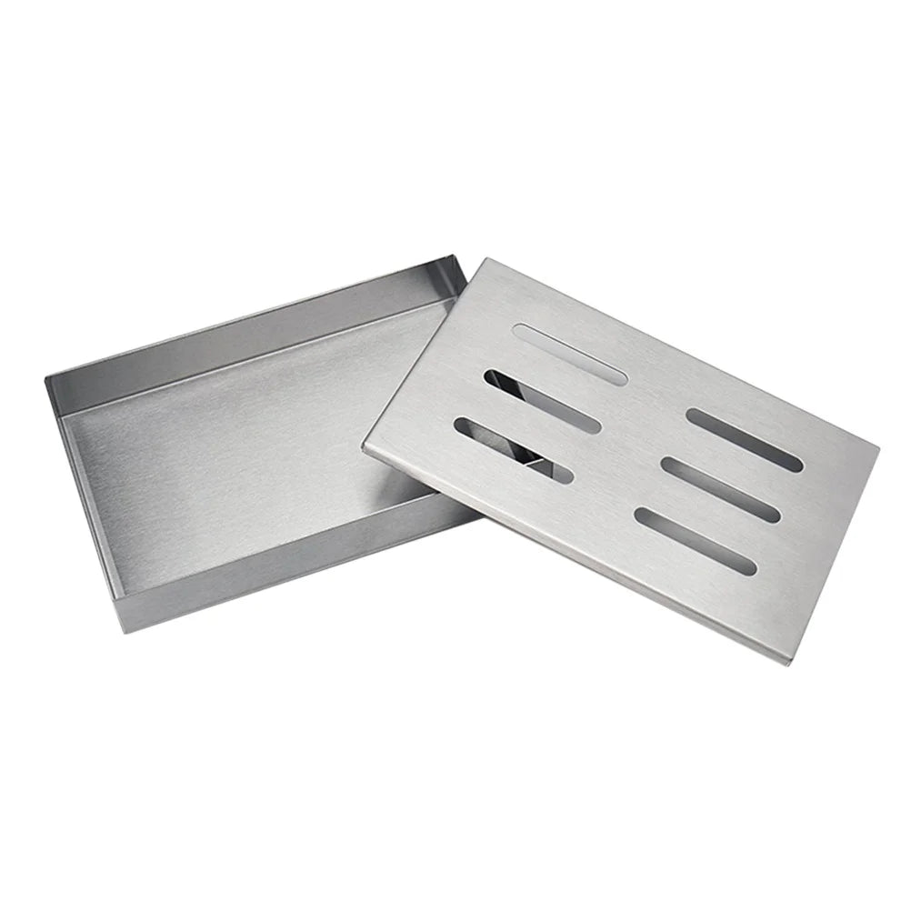 Stainless Steel Bbq Smoker Box Wood Chips Box Barbecue Grill Accessory Outdoor Bbq Smoking Equipment Barbecue Grill Accessory
