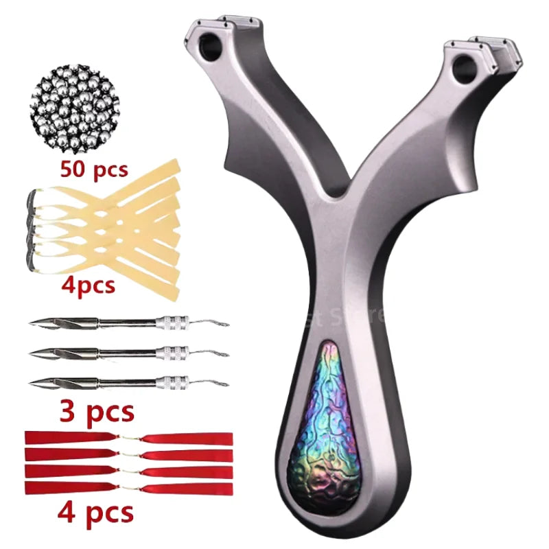 Strong Titanium Alloy Shooting Aiming Slingshot Outdoor Hunting Slingshot Professional Slingshot Hunting Accessories
