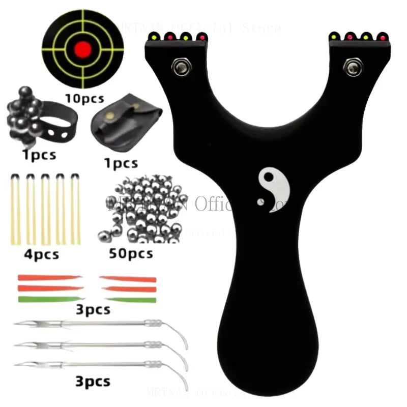 Outdoor Hunting Shooting Catapult Entertainment Accessories Toys Hunting Resin Slingshot Catapult with Flat Rubber Band for Hunt