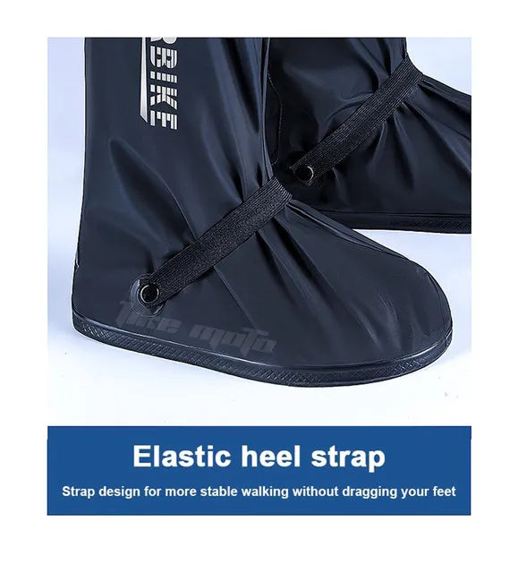 Motorbike Cycling Bike Reusable Rainproof Shoes Cover Motorcycle High Rain Boots Waterproof Reflective Snowy Non-Slip Footwear