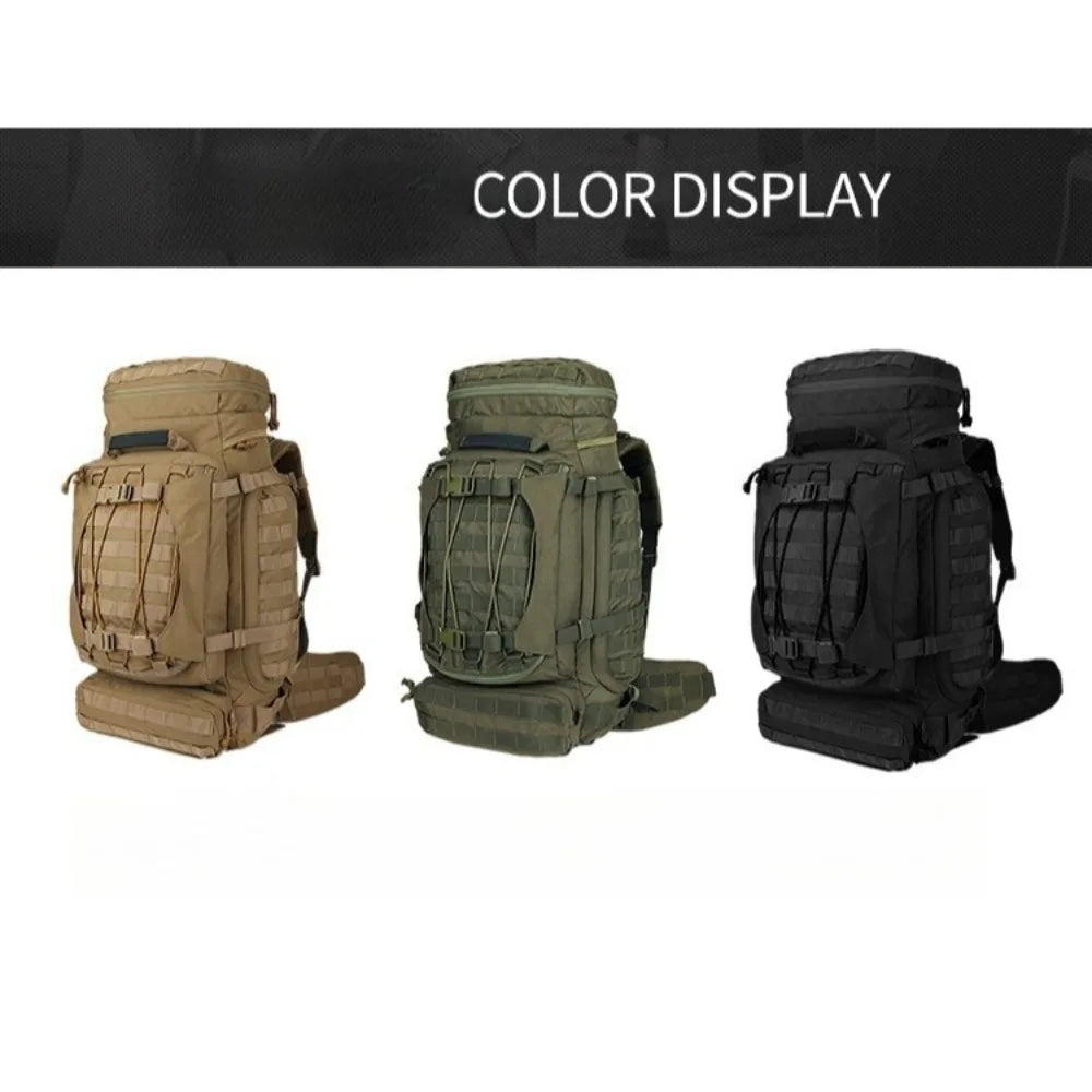 90L Large Tactical Backpack for Hiking Mountaineering Camping Travel Outdoor Sports with Rain Cover Breathable Back System