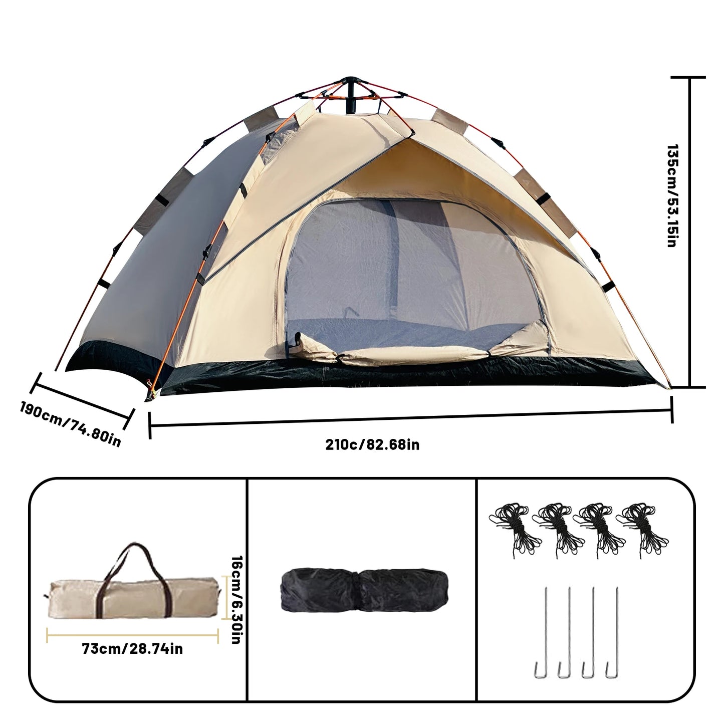 Automatic Quick-opening Tent Outdoor Self-driving Travel Camping Tent Automatic Quick-open Tent Rainproof Sunshine-proof Tent