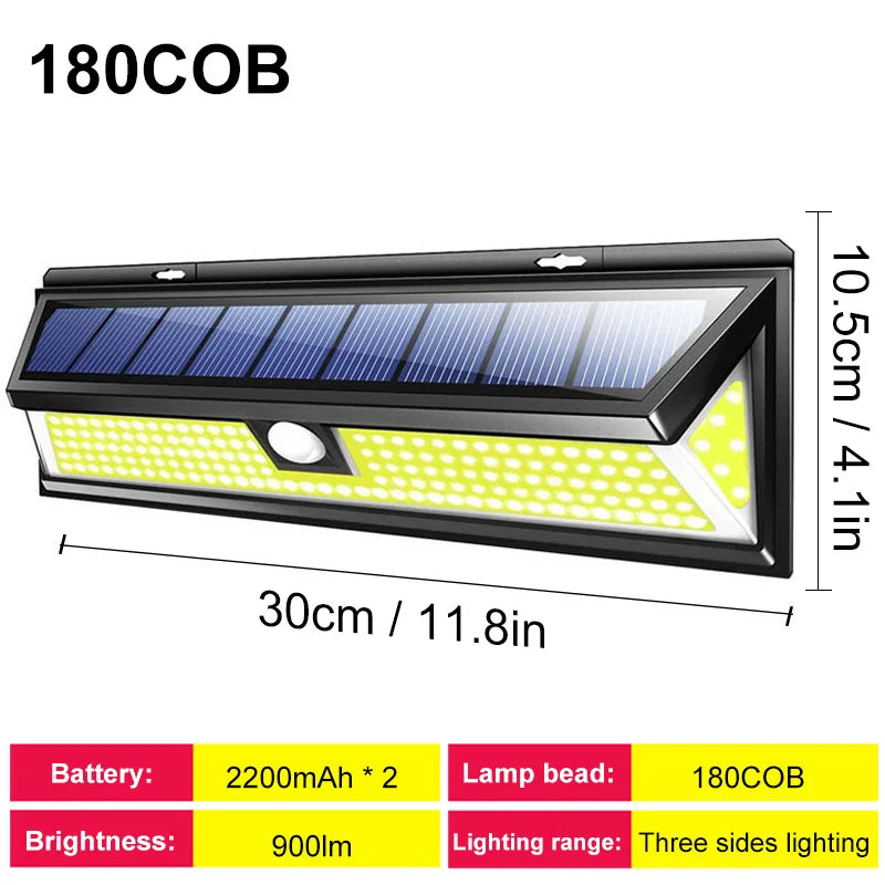 118LED Newest Solar LED Lights Outdoor Solar Lamp Of Motion Sensor 4 Mode Waterproof IP65 Solar Garden Light Street Yard Lantern
