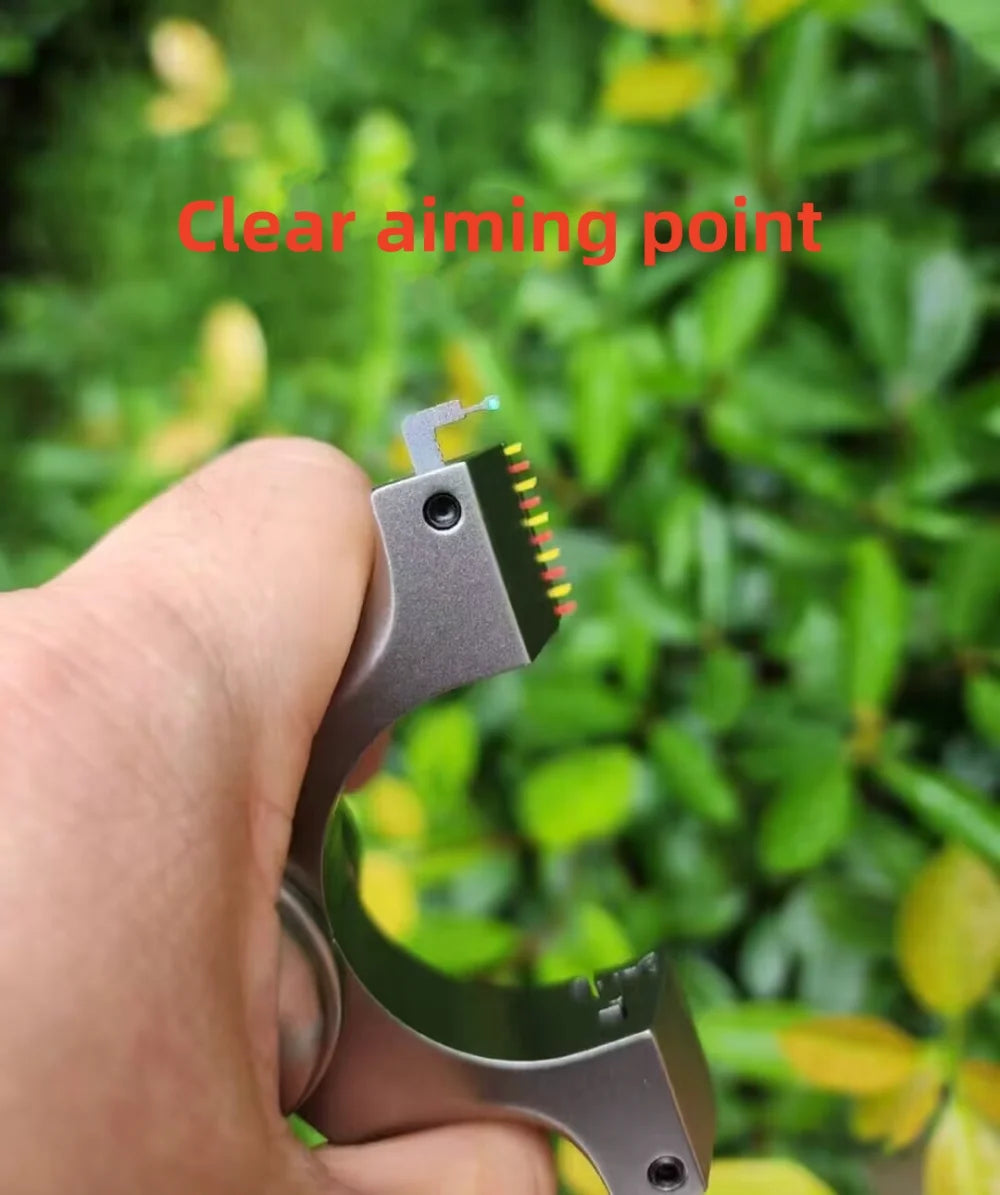 High Quality Titanium Alloy Slingshot Folding Bow Flat Rubber Band Catapult Outdoor Hunting Competition Practice Shoot Hunting