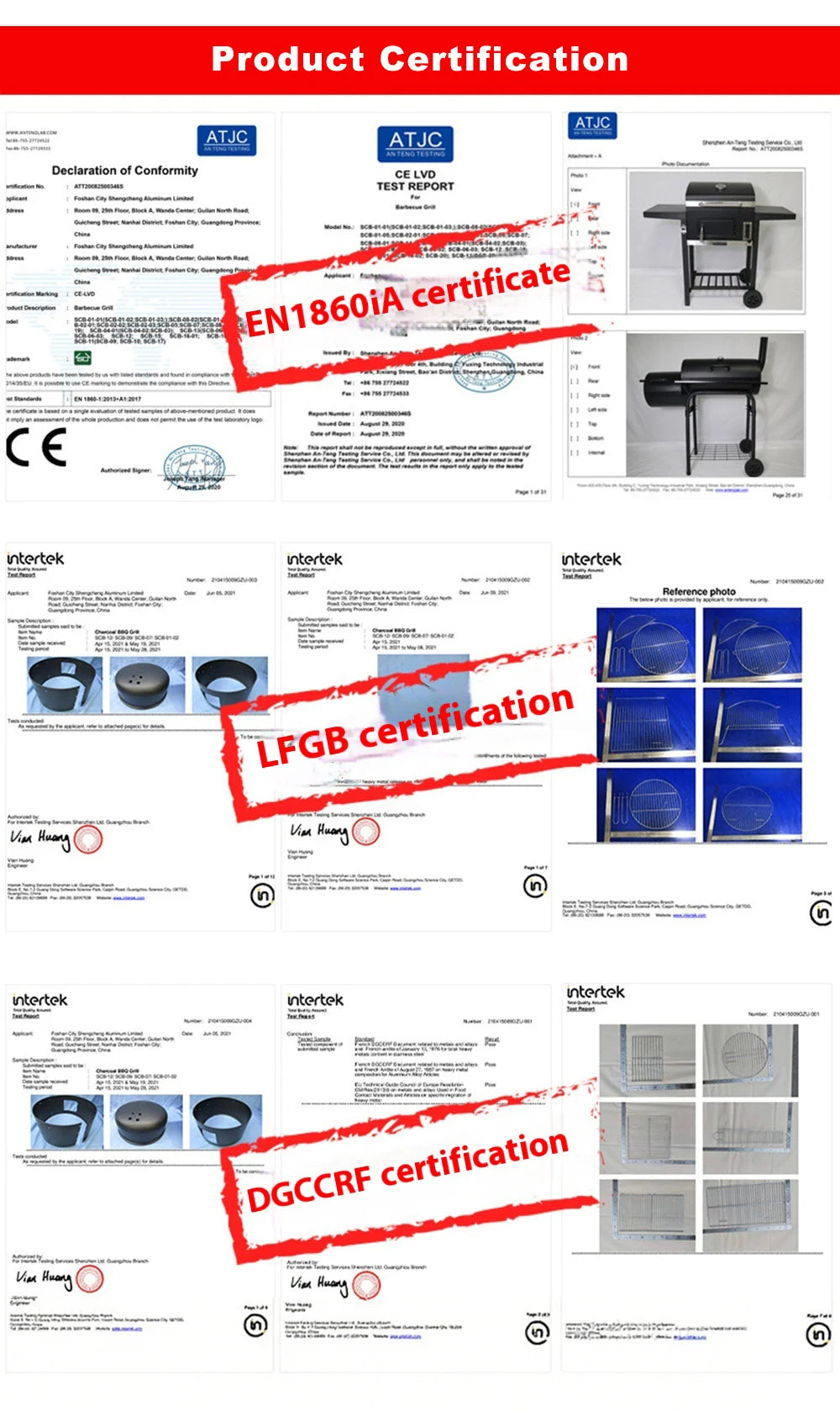 Family BBQ Grill, Extra-Large & Thickened, American-Style Outdoor Barbecue Rack, Courtyard Charcoal Stove and Smoker