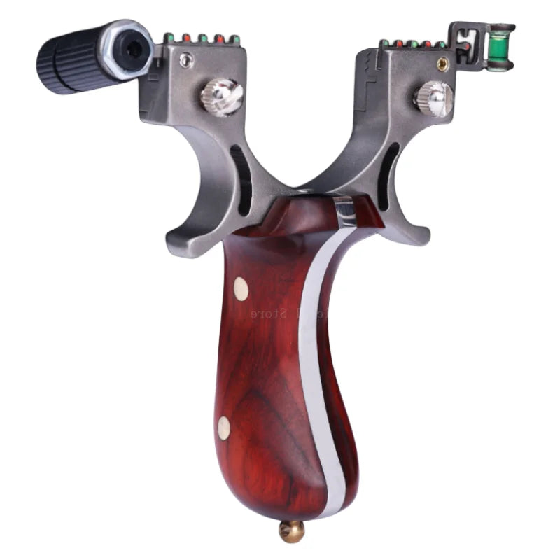 High-precision Stainless Steel Slingshots Laser Aiming Slingshot With rubber bands Outdoor Hunting Catapult Shooting