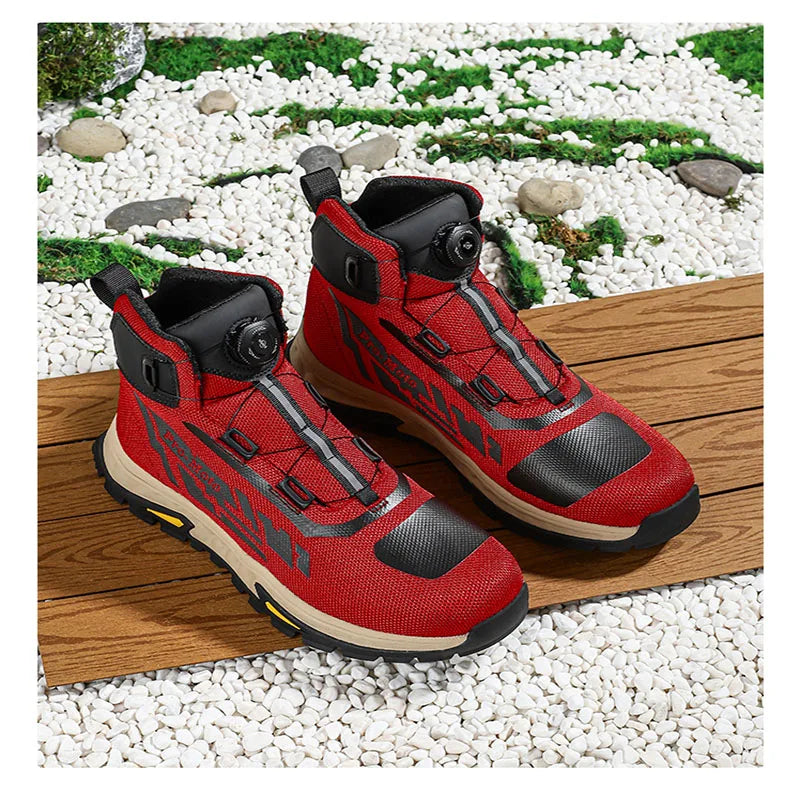 Men Motorcycle Boots Anti-Fall Motorcycle Boots Men Wear-Resistant Motorcycle Shoes Breathable Motorbike Boots For 4 Season