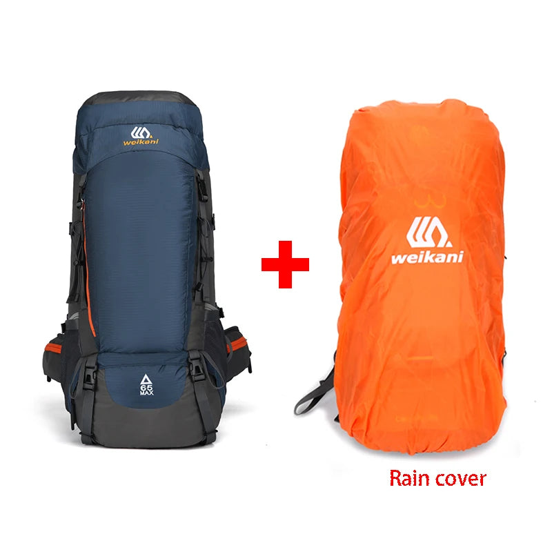 65L Climbing Backpack Large Capacity Outdoor Camping Sports Women Men Waterproof Travel Nature Hike Mountaineering Trekking Bag