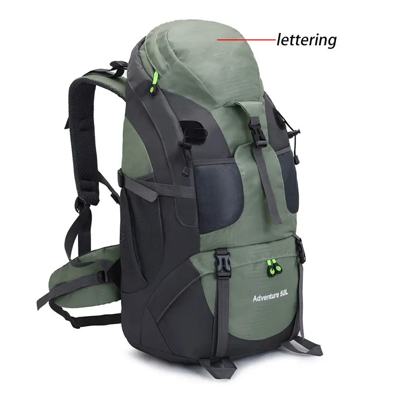 50L Outdoor Mountain Backpack Professional Waterproof Large Capacity Light Hiking Travel Backpack Adult Bag AVA134