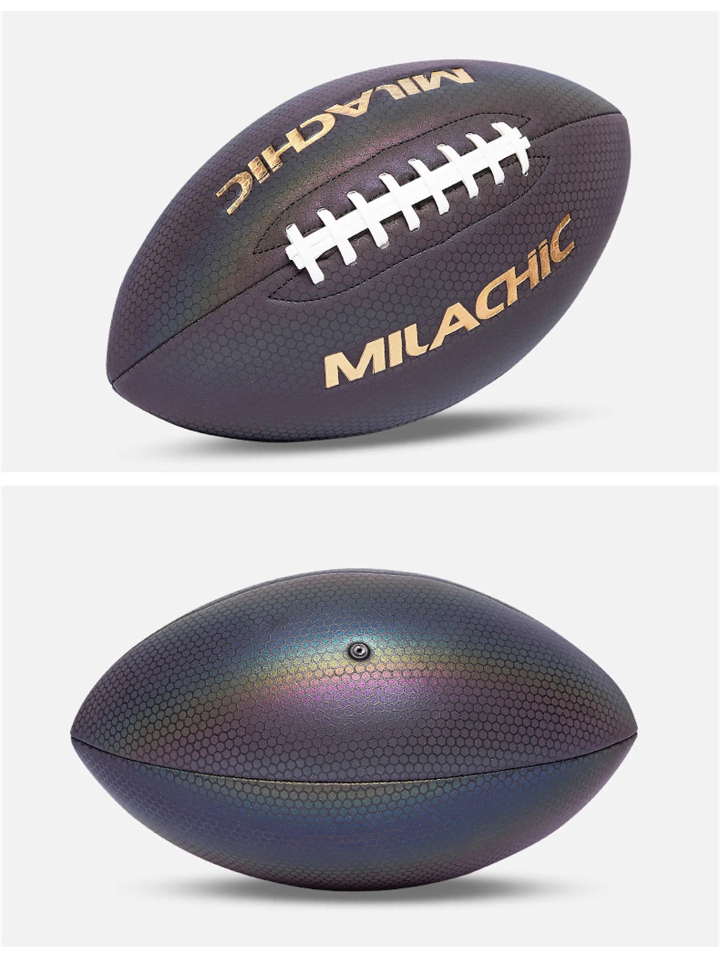 Luminous Fluorescent Reflective Rugby Pu American Standard Game Training Ball