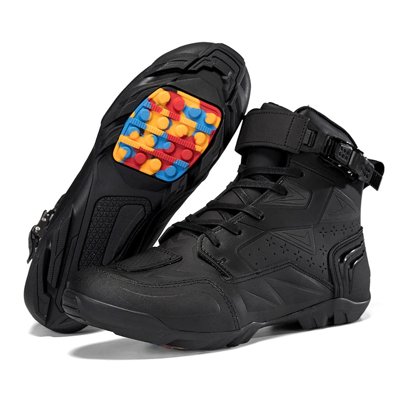 Men Motorcycle Boots New High Quality TPU Protection Men's Motorcycle Shoes Non-slip Breathable Motorbike Riding Boot