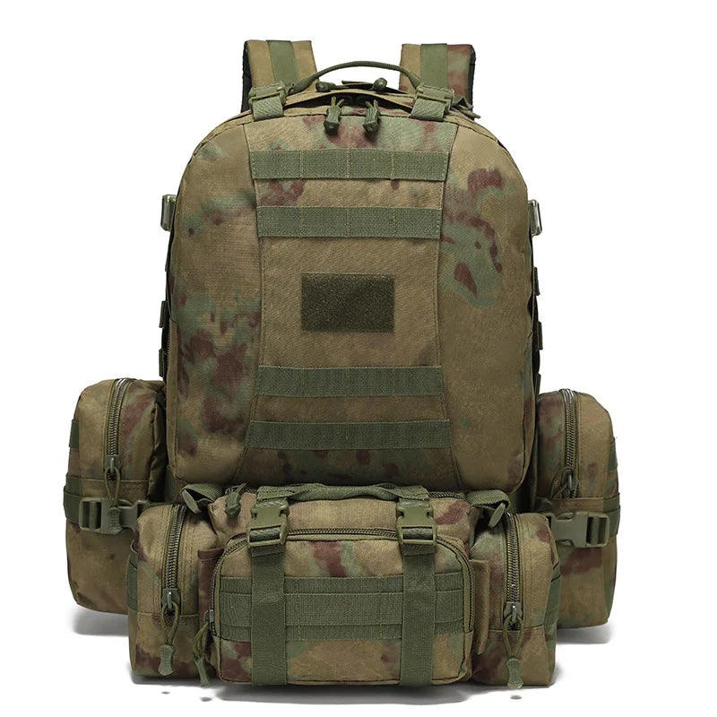 Tactical large capacity backpack camping Oxford cloth outdoor military camouflage mountaineering combination backpack