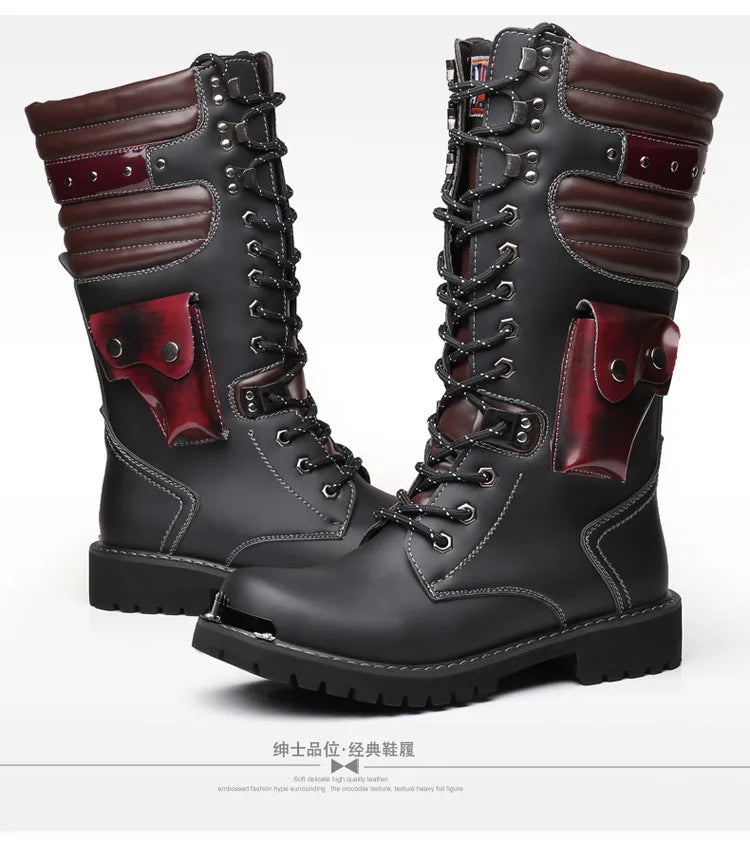 Motorcycle Boots Men Moto Racing Motocross Off-Road Motorbike Motorcycle Shoes Botas Moto Riding Boots High Boots