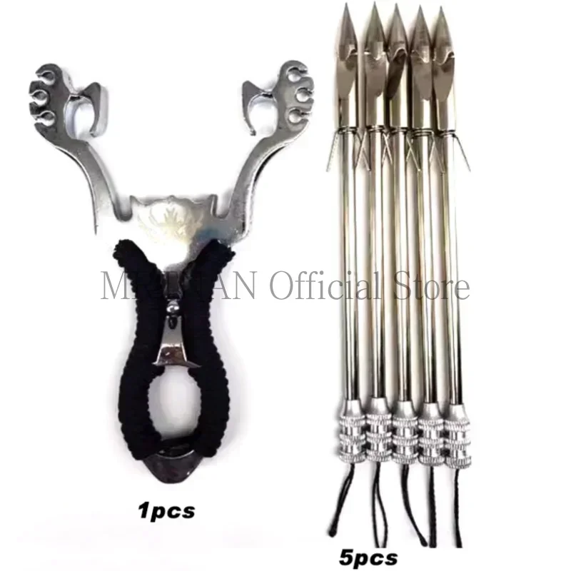 Professional shooting hunting alloy slingshot with high-quality outdoor accessories and high-quality rubber band game catapult