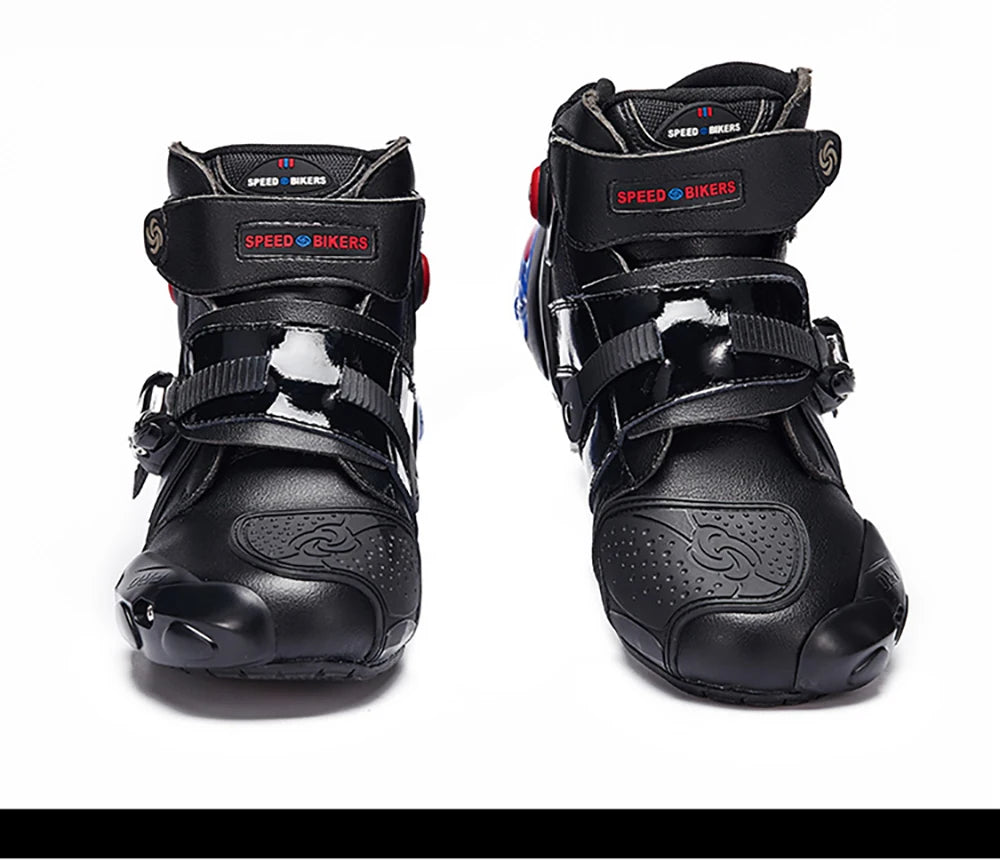 Men Women Motorcycle Racing Boots Sneakers Shoes Microfiber Leather Anti-collision Protection Motocross Off-Road Boots Non-slip