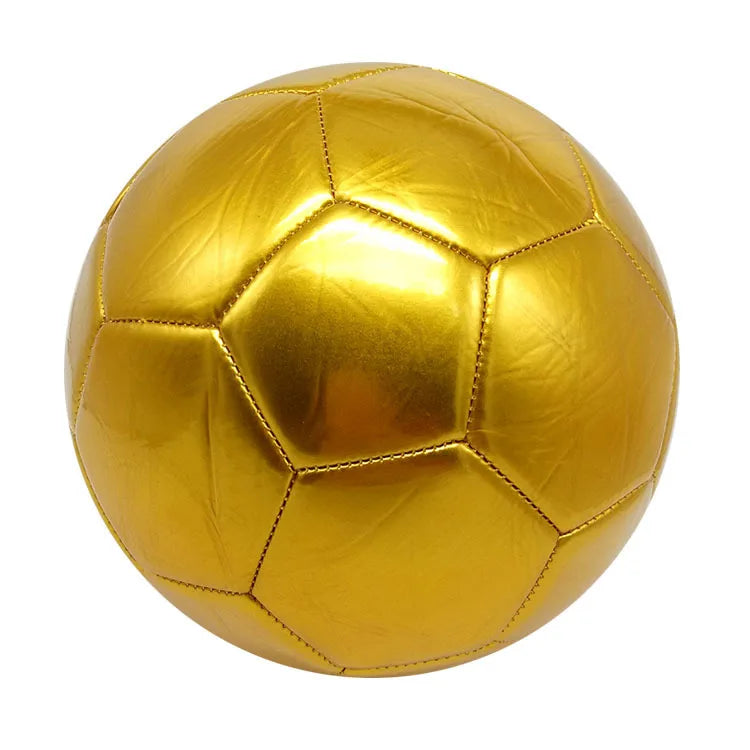 Golden silver Football Soccer Balls Official Size 5 PVC Football Team Training Footy Ball Outdoor Match Game Football Training