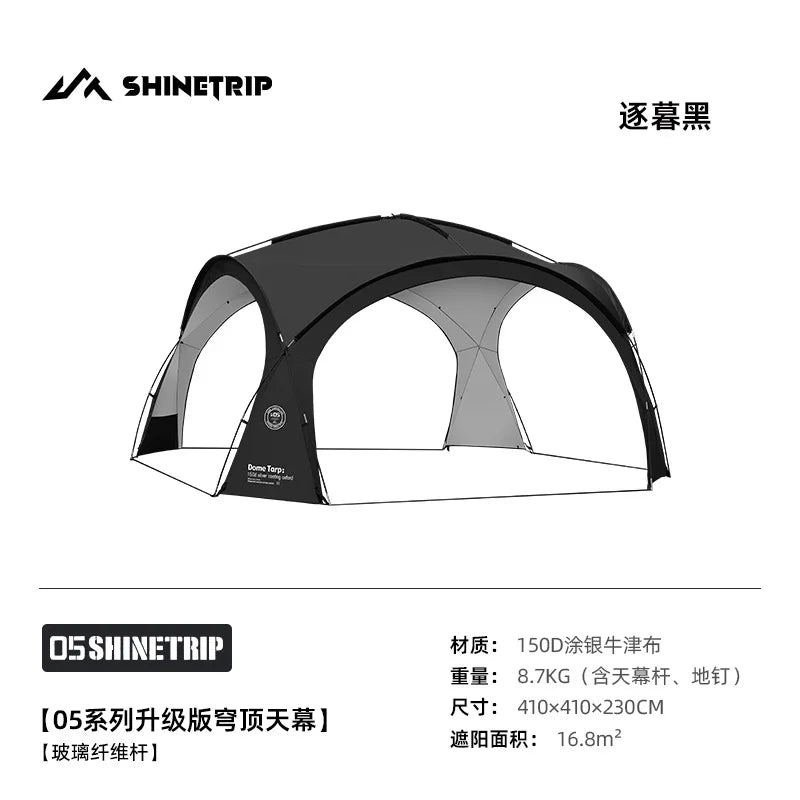 Mountain Fun Tent Outdoor Dome Canopy Oversized Awning Sun Protection Camping Equipment Camping Windproof Can Expand The Dome