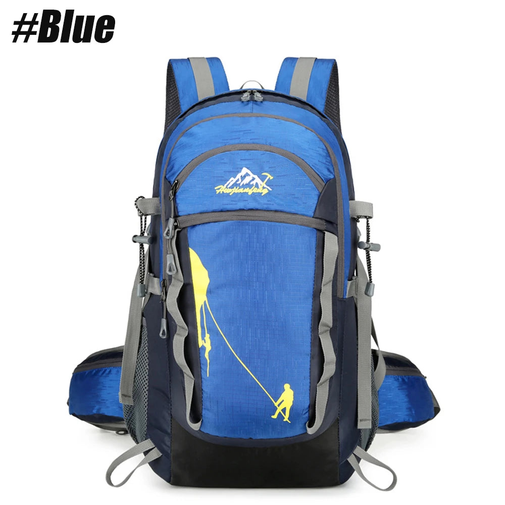 1PCS 40L Hiking Backpack, Water Resistant Lightweight Outdoor Sport Daypack Travel Bag for Camping Climbing Skiing Cycling