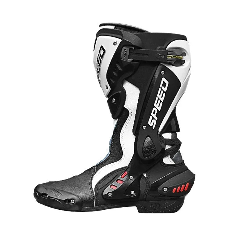 Off-Road Motorcycle Boots Men's Non-Slip Steel Toe Heavy Duty Design with Ankle Support & Shift Pad Shield for Dirt Bike