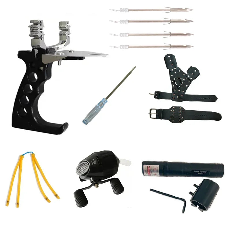 Big Power High-precision Fishing Slingshot With Laser Outdoor Hunting Catapult Outdoors Fishing Compound Bow Fishing Tools