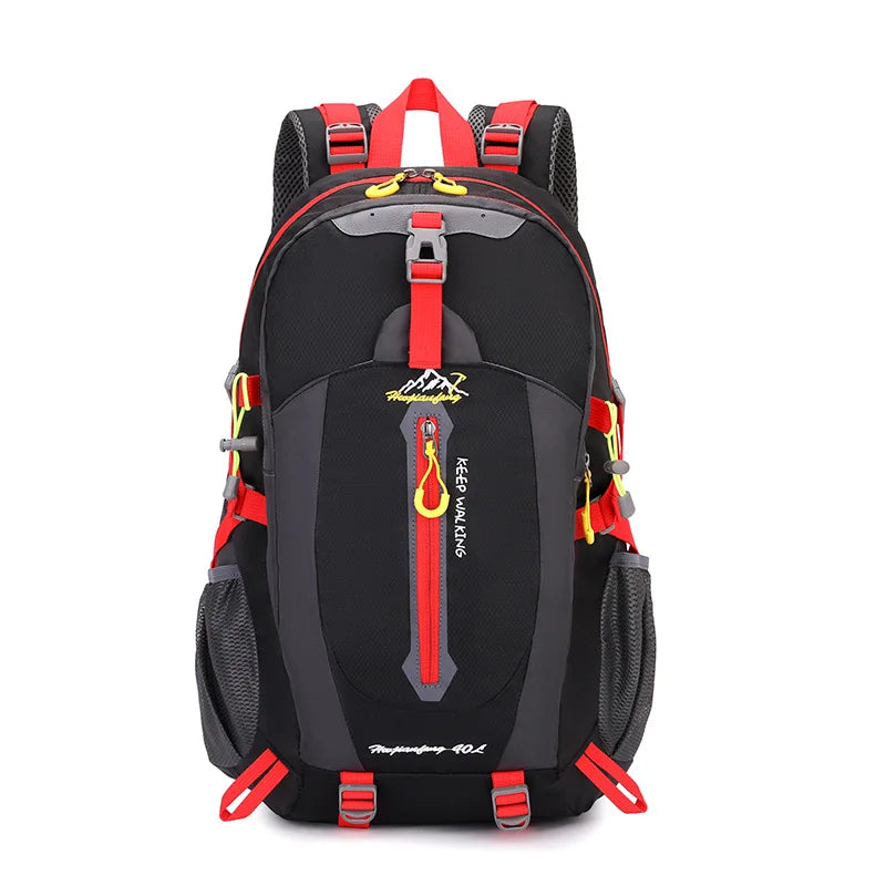 Men Women Outdoor Camping Travel Backpack 40L Water Repellent Climbing Hiking Laptop Daypack Trekking Reflective Strip Back Bags