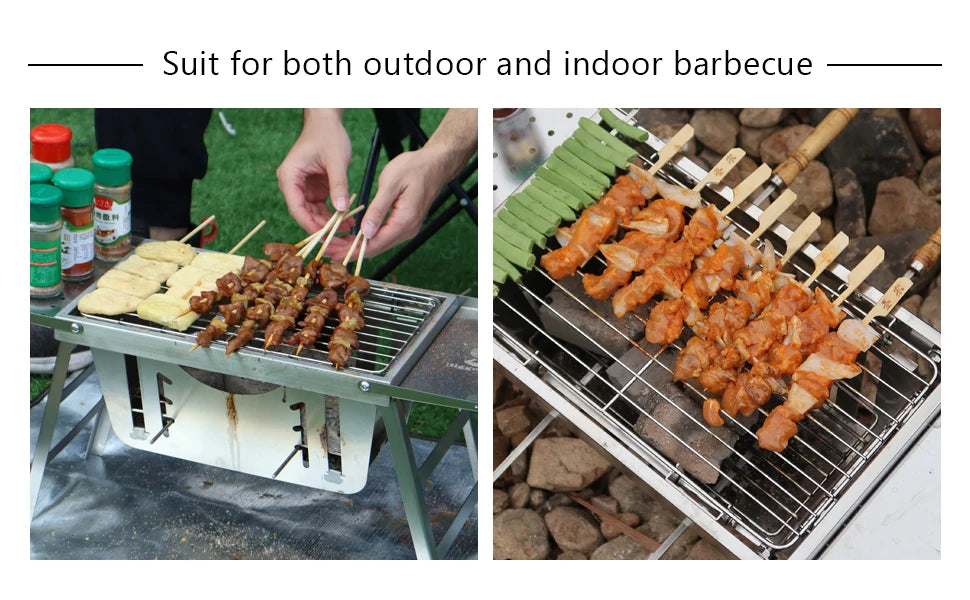 Wholesale Commercial Grills BBQ Outdoor Camping Portable Stainless Steel Charcoal Barbecue Grill
