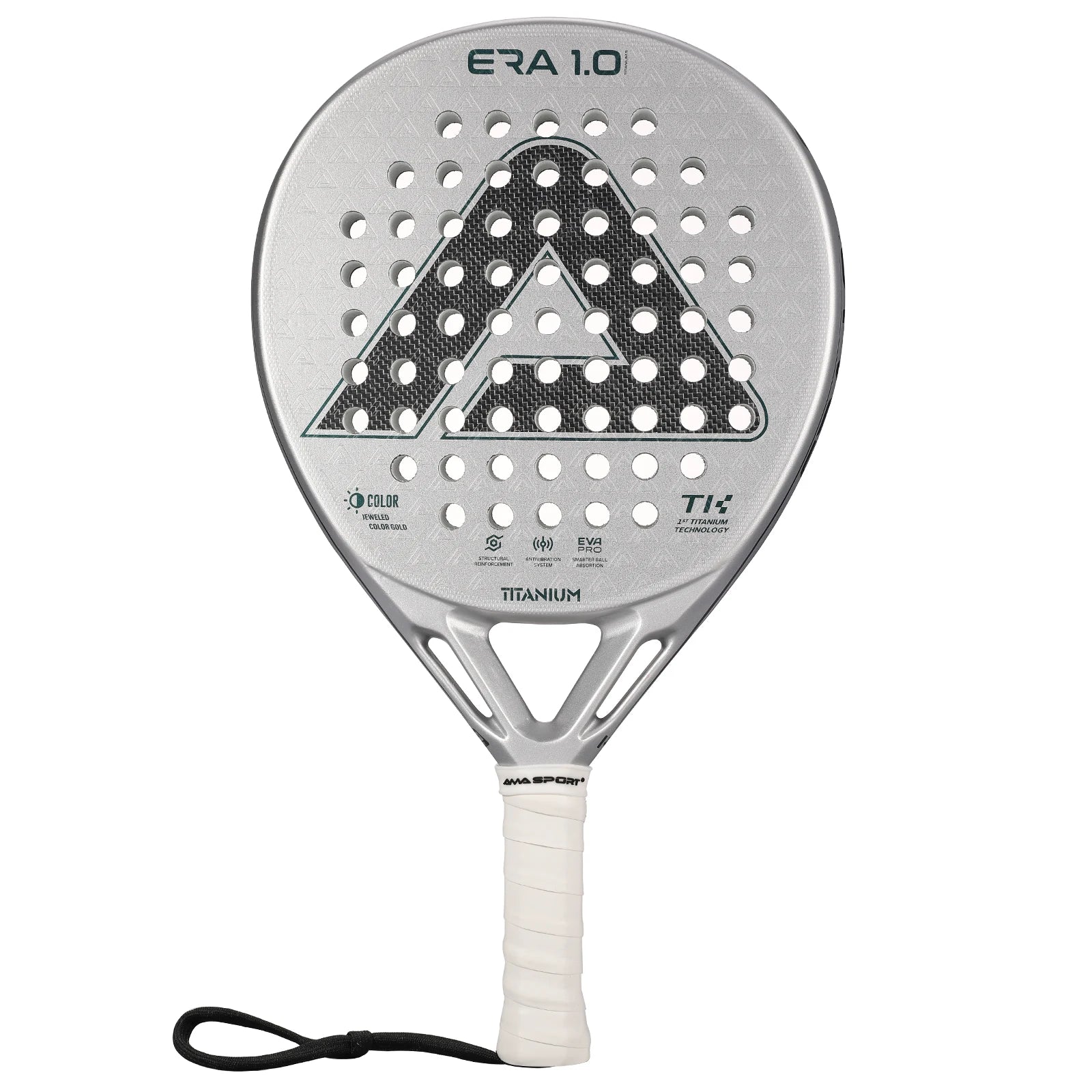 AMASPORT 1st Titanium Technology Paddle Tennis Racket Surface Frosted Treatment T-Titanium Pickleball Paddle For Senior Player