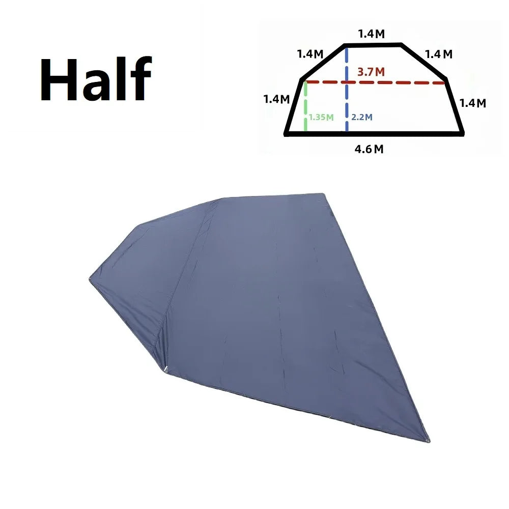 4.6 M Polygon Camping Mat Oversize Outdoor Picnic Mat Decagon Big Pyramid Tent Ground Sheet Simple Awnings Shelter Beach Blanket