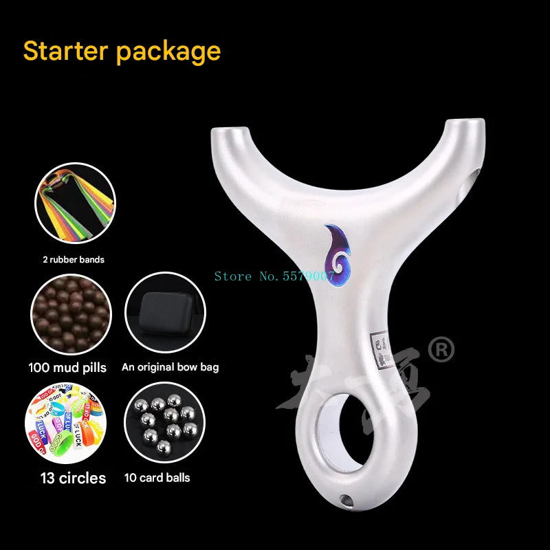 High Quality Titanium Alloy Slingshot Outdoor Hunting Top Card Catapult Tactical Game Professional Slingshot Hunting Accessories