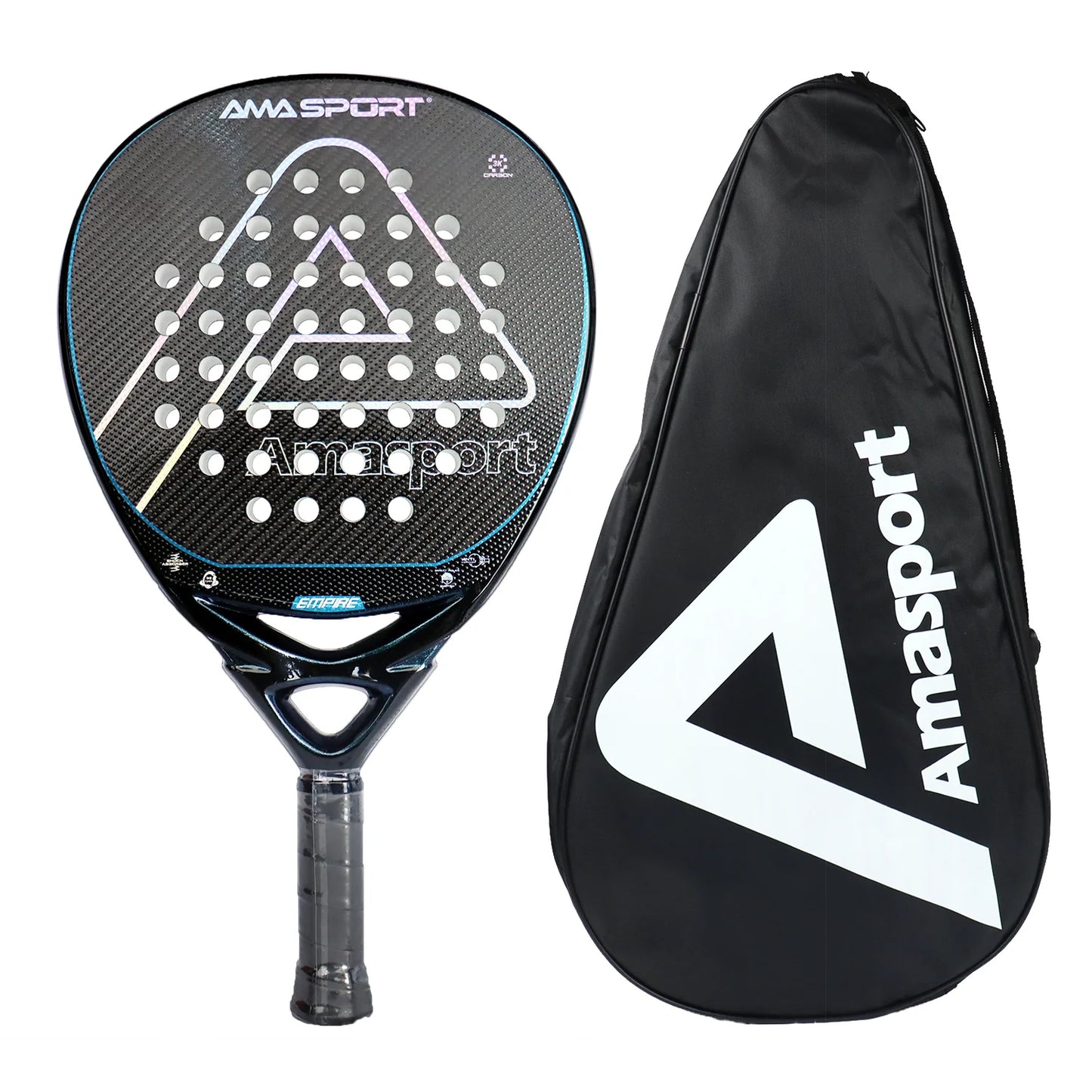 AMASPORT 3k/12k/18k Padel Tennis Racquets High Density & Quality With Padel Bags For Racket EVA Memory Flex Foam Core For Unisex