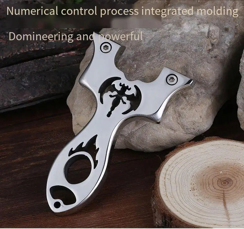 High Quality Slingshot Catapult Hunting Stainless Steel With Rubber Band Outdoor Shooting Game Sling Shot